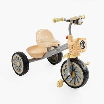 Велосипед трехколесный для детей Best Trike с металлической рамой музыкальной фарой и корзинами для игрушек BS-35761 фото