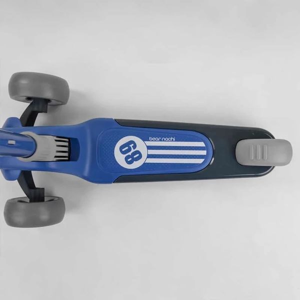 Трехколесный самокат Best Scooter СИНИЙ с регулируемым алюминиевым рулем 3 колеса PU со светом для детей до 60 RS-8999 фото