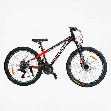 Спортивный велосипед горный 26" CORSO ULTRA алюминиевая рама 13" скорости 21 для подростков рост 135-150 см 2537714992 фото