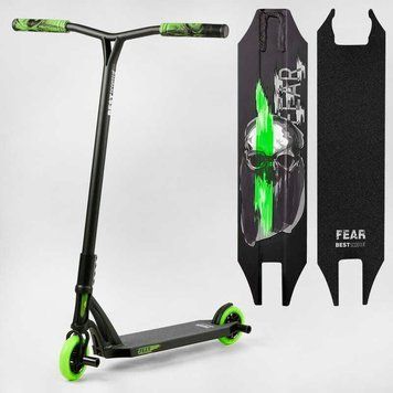 Трюковой самокат Best Scooter "FEAR" SCS-система алюминиевая дека колеса PU 115мм ширина руля 58 см для трюков MT-60611 фото