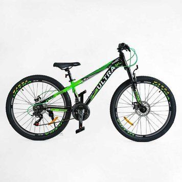 Спортивный велосипед горный 26" CORSO ULTRA алюминиевая рама 13" скорости 21 для подростков рост 135-150 см 2537714993 фото