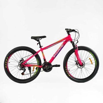 Спортивный велосипед горный 26" Corso Skywalker рама 15" сталь дисковые тормоза 21 скорость, рост 140-155 см SW-26615 фото