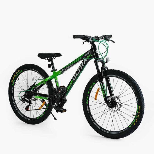 Спортивний велосипед гірський 26" CORSO ULTRA алюмінієва рама 13" швидкості 21 для підлітків зріст 135-150 см 2537714993 фото
