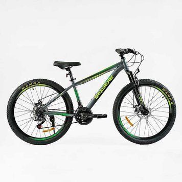 Спортивный велосипед горный 26" Corso Skywalker рама 15" сталь дисковые тормоза 21 скорость, рост 140-155 см SW-26799 фото