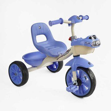 Трехколесный детский велосипед Best Trike стальная рама светомузыкальная фара резиновые колеса корзина BS-60811 фото
