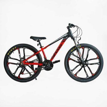 Спортивный велосипед горный 26" Corso SPIDER алюминиевая рама 13" скорости 21 для подростков рост 135-150 см SP-26800 фото