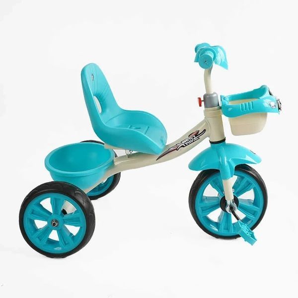 Триколісний дитячий велосипед Best Trike сталева рама світломузична фара гумові колеса коршик BS-60985 фото