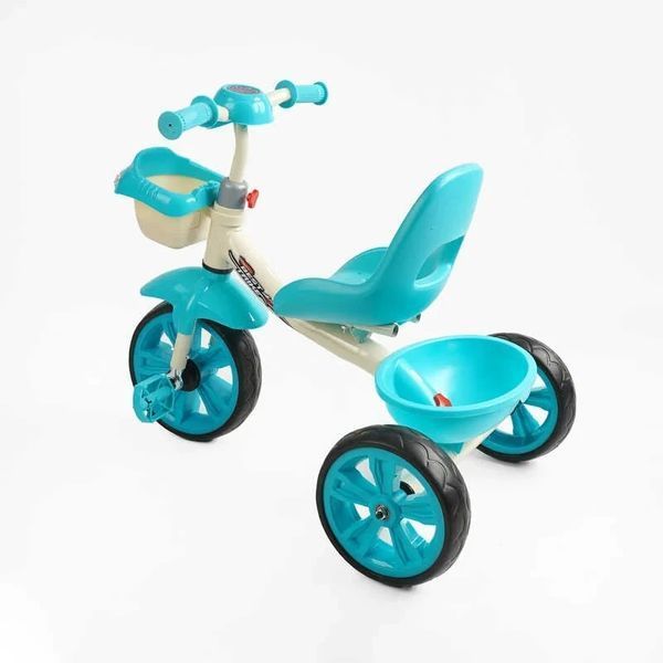 Триколісний дитячий велосипед Best Trike сталева рама світломузична фара гумові колеса коршик BS-60985 фото