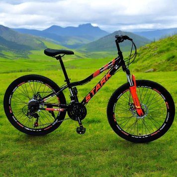 Спортивный велосипед детский горный 24" Corso STARK рама 12" скорости 21 подростковый для детей 120-145 см SK-24916 фото