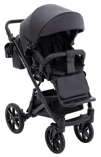 Коляска 2 в 1 Bair Kiwi Plus с люлькой и прогулочным блоком черная с амортизацией и пеленальным матрасом. 2548922150 фото