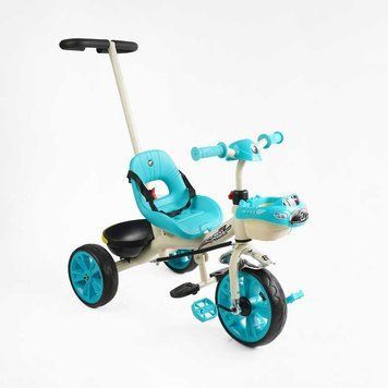 Велосипед 3-колесный "Best Trike" для детей с родительской ручкой музыкальная фара сиденье со спинкой BS-70815 фото
