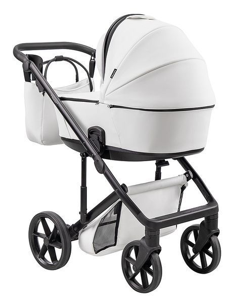 Коляска 2 в 1 Adamex Dolce Eco SA-1 белая с прогулочным блоком, утепленной накидкой и аксессуарами для комфорта. 2780782683 фото