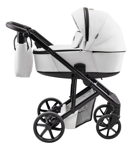 Коляска 2 в 1 Adamex Dolce Eco SA-1 белая с прогулочным блоком, утепленной накидкой и аксессуарами для комфорта. 2780782683 фото