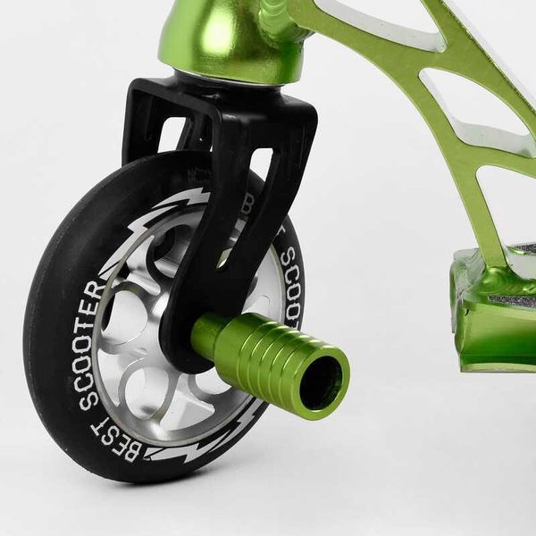 Трюковой самокат Best Scooter HIC-система алюминиевая рама полиуретановые колеса 110мм пеги для трюков 60 см 53442 фото