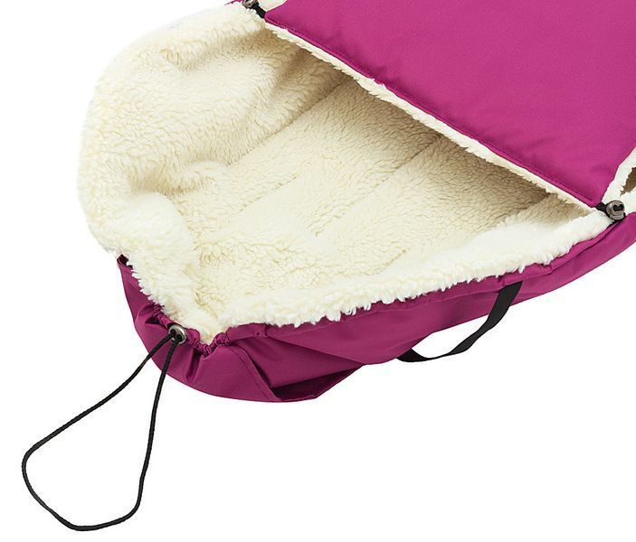 Зимовий конверт Babyroom Wool N-8 малиновий для дітей до -25&deg;C з хутряною підкладкою та захистом від вітру 2424275984 фото