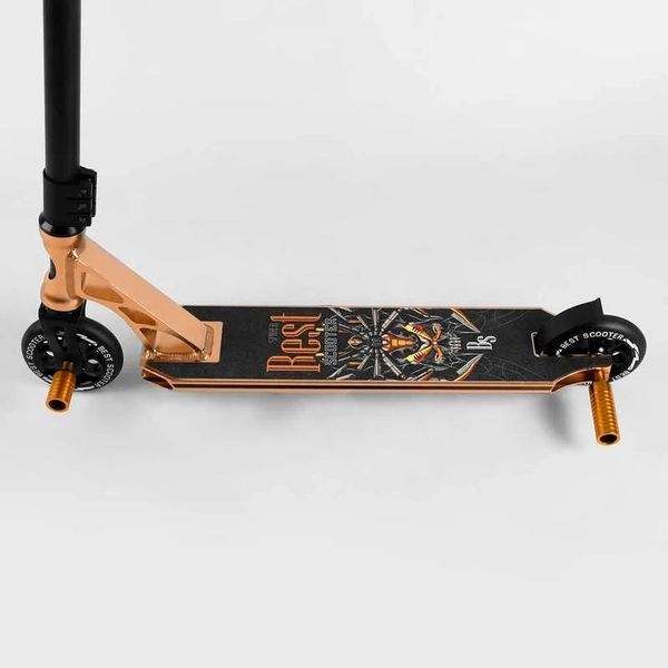 Трюковий самокат Best Scooter HIC-система алюмінієва рама колеса PU 110мм деку з покриттям пегі для трюків 55084 фото