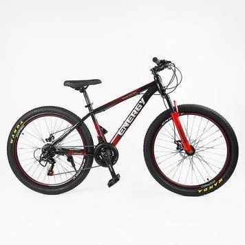 Спортивный велосипед горный 26" Corso ENERGY рама 15" сталь дисковые тормоза 21 скорость, рост 140-155 см EN-26302 фото