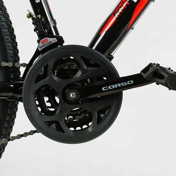 Спортивный велосипед горный 26" CORSO INTENSE стальная рама 13" скорости 21 для подростков рост 135-150 см NT-26573 фото
