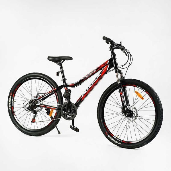 Спортивный велосипед горный 26" CORSO INTENSE стальная рама 13" скорости 21 для подростков рост 135-150 см NT-26573 фото