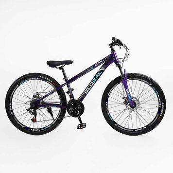 Спортивный велосипед горный 26" Corsо GLOBAL стальная рама 13" скорости 21 для подростков рост 135-150 см GL-26105 фото