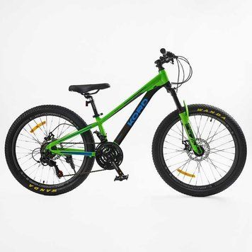 Спортивный велосипед детский горный 24" Corso &laquo;Kord&raquo; рама 11" скорости 21 подростковый для детей 120-135 см KD-41070 фото
