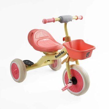 Трехколесный детский велосипед Best Trike стальная рама светомузыкальная колонка резиновые колеса BS-41363 фото