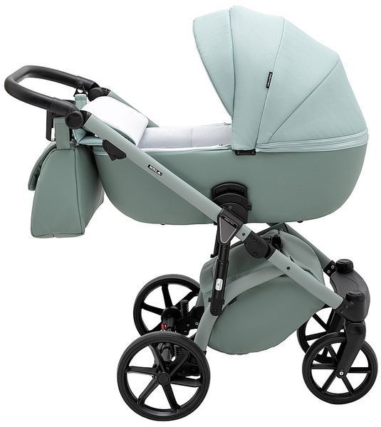 Коляска 2 в 1 Adamex Nola Natura 8 mint з люлькою і прогулянковим блоком адаптивна амортизація гелеві колеса для дітей 2525638202 фото
