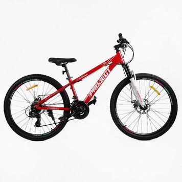 Спортивный велосипед горный 26" Corsa Project алюминиевая рама 13" скорости 21 для подростков рост 135-150 см R-26176 фото