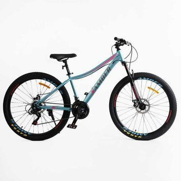 Спортивный велосипед Corso Amber 27.5" стальная рама 15" 21 скорость амортизация дисковый тормоз, 140-155 см MB-54811 фото