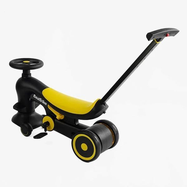 Велосипед-толокар для дітей Best Trike з батьківською ручкою легкий з поліуретановими колесами BST-7702 фото