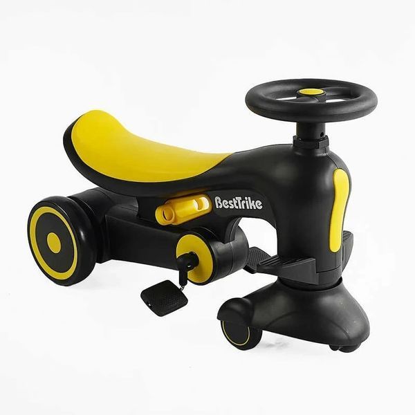 Велосипед-толокар для дітей Best Trike з батьківською ручкою легкий з поліуретановими колесами BST-7702 фото