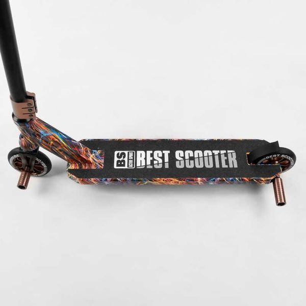 Трюковий самокат Best Scooter з HIC-системою алюмінієва дека 110 мм колеса пеги для трюків 100 кг макс навантаження BS-77350 фото