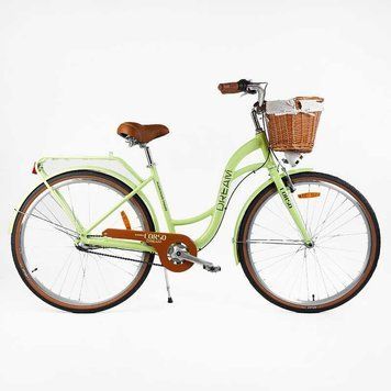 Городской велосипед 28" Corso Dream рама 18" алюминий 3 скорости тормоз ручной ножной корзина рост 160-175 см DM-28064 фото