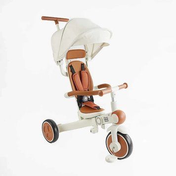Детский трёхколесный велосипед Best Trike трансформер складной с родительской ручкой регулируемой BS-12-707 фото