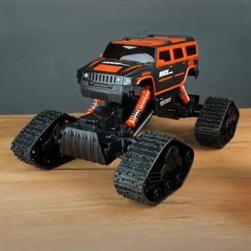Джип на радіокеруванні 1:14 гусеничний хід акумулятор 6V пульт 2.4 GHz змінні колеса амортизатори для всіх поверхонь HB-LD 1401 фото