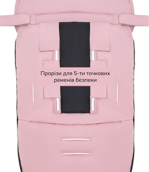 Зимовий дитячий конверт Bair Iceberg dusty pink для новонародженних в коляску з капюшоном водовідштовхувальний утеплений плюшем 2749921570 фото