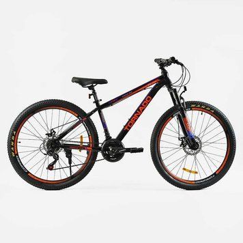 Спортивный велосипед горный 27.5" Corso TORNADO рама 15,5" сталь дисковые тормоза 21 скорость, рост 150-165 см TR-27029 фото