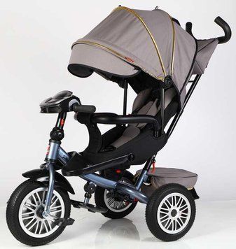 Трехколесный детский велосипед BestTrike Perfetto с родительской ручкой поворотное сиденье музыкальная фара 8066 / 470-16 фото
