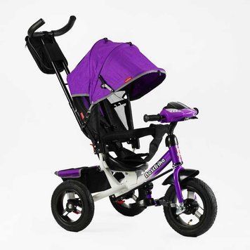 3-х колесный детский велосипед Best Triker с родительской ручкой интерактивная панель корзина надувные колеса 3390 - 30-126 фото