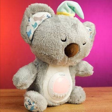 Ночник-коала с проектором и мелодиями для детей, дышащий мягкий ночник с подсветкой, 8 режимов, 3 накладки. FM 666-76 (24) фото
