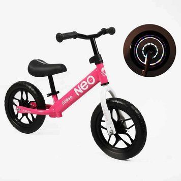 Велобег беговел CORSO NEO 12" со светом, стальная рама, регулируемое сиденье и руль для детей до 25 кг 2959121271 фото