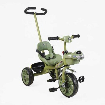 Велосипед 3-колесный "Best Trike" для детей с родительской ручкой музыкальная фара сиденье со спинкой BS-70240 фото