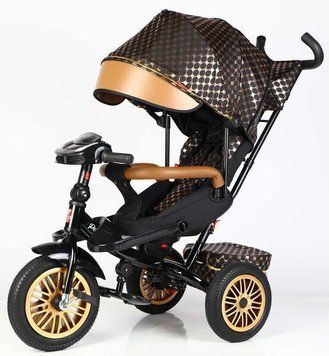 Трехколесный детский велосипед BestTrike Perfetto с родительской ручкой поворотное сиденье музыкальная фара 8066 / 515-09 фото