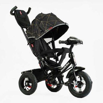 3-х колесный детский велосипед Best Triker с родительской ручкой интерактивная панель корзина надувные колеса 3390 - 31-025 фото