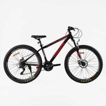 Спортивный велосипед горный 27.5" Corso TORNADO рама 15,5" сталь дисковые тормоза 21 скорость, рост 150-165 см TR-27639 фото