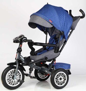 Трехколесный детский велосипед BestTrike Perfetto с родительской ручкой поворотное сиденье музыкальная фара 8066 / 608-70 фото
