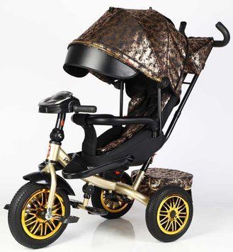 Трехколесный детский велосипед BestTrike Perfetto с родительской ручкой поворотное сиденье музыкальная фара 8066 / 819-40 фото