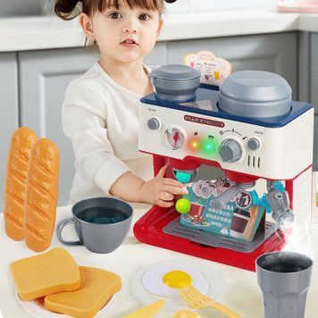 Кофемашина игрушка с парогенератором, подсветкой и звуковыми эффектами для детей для ролевых игр. YY 6023 (12) фото