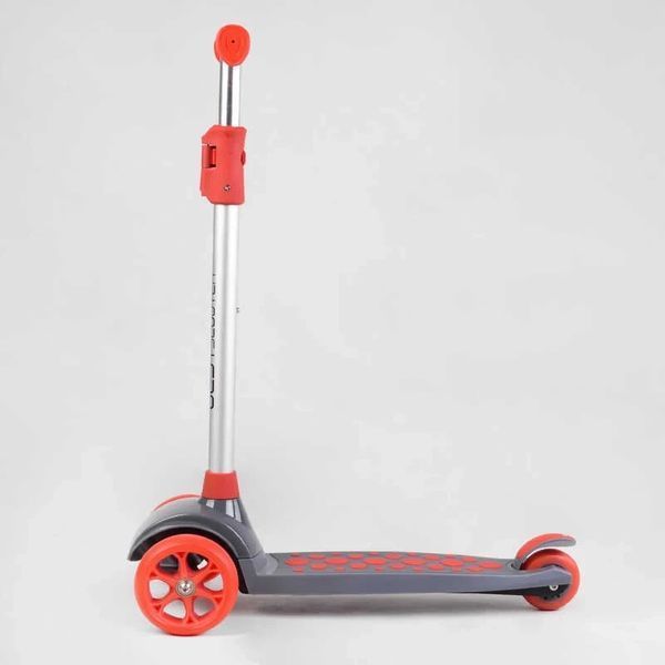 Трехколесный самокат Best Scooter с подсветкой колес, регулируемым съемным рулем, бесшумными PU колесами для LK-52003 фото