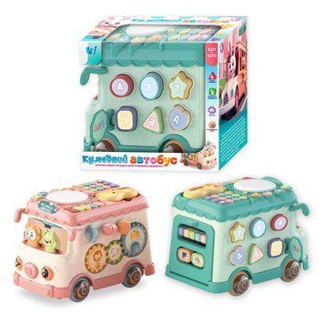 Розвивальний автобус WToys з озвучуванням українською підсвічуванням сортером пальчиковими іграми та музичними інструментами 21696 фото